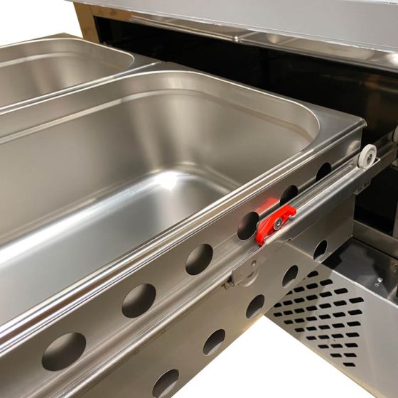 Soubassement double réfrigération 1 tiroir pour 2X GN1/1, tropicalisé