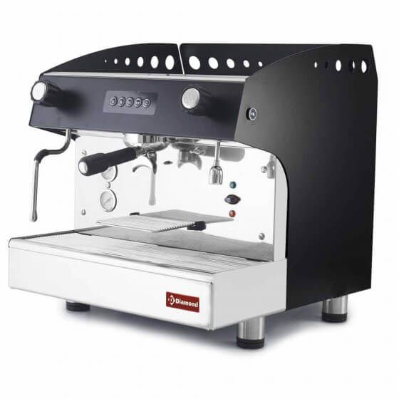 Machine à café expresso 2 groupes, semi-automatique, noir