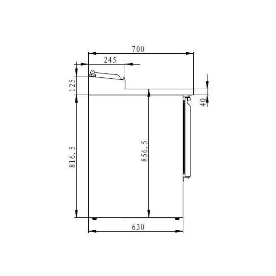 Table préparation réfrigérée 2 portes Prof.700MM - v2