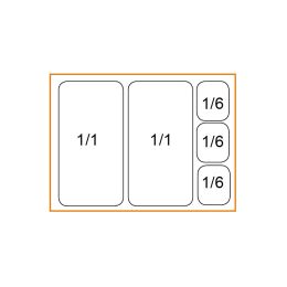 Saladette réfrigérée 2 portes sur groupe, Prof. 700 mm - v2