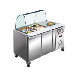 Salad'bar 2 portes, 2xGN/1, Prof. 700 mm