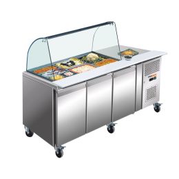 Salad'bar 3 portes, 3xGN/1, Prof. 700 mm