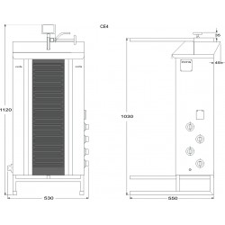 Doner kebab électrique 50kg