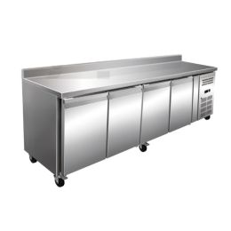 Desserte adossée gastro positive 4 portes - 700 mm