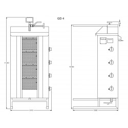 Doner kebab gaz 70kg