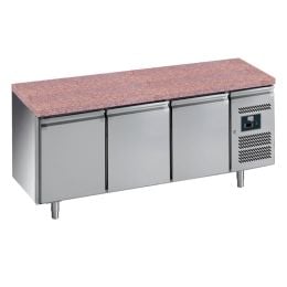 Tour pâtissier central 3 portes dessus granit Prof. 800 mm, L2G