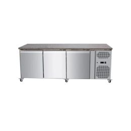 Tour pâtissier prof. 800mm, 3 portes, central, dessus granit