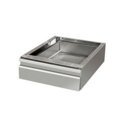 Tiroir inox à monter à monter sur table, Prof. 600 mm