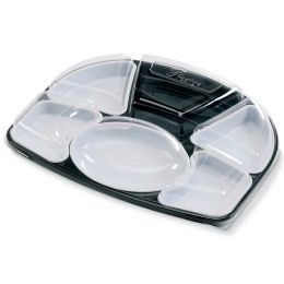 Kit plateau repas rectangulaire noir 42x32,6x6cm