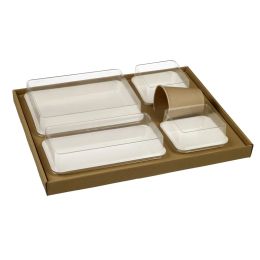 Plateau rectangulaire marron 36,6x29,5x6,5cm
