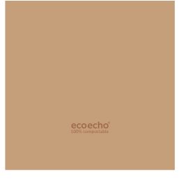 Serviette marron 20x20cm pliée en 4 (180 pièces)