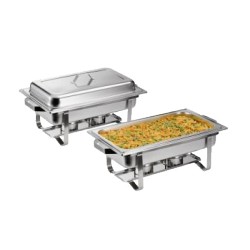 Lot de 2 Chafing Dishes à combustible GN 1/1 - Serena