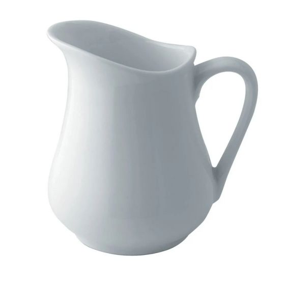 Pot à lait ovale blanc porcelaine 12cl diam. 5,6 cm