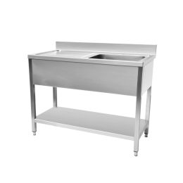 Plonge inox 1 bac avec égouttoir à gauche, Cuistance