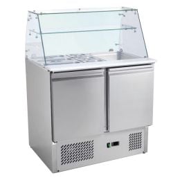 Desserte gastro vitrée 2 portes sur groupeProf. 700 mm, L2G