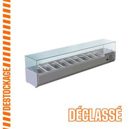 Vitrine à ingrédients vitrée 9 x GN1/3 2000 x 395 mm, L2G Déclassé