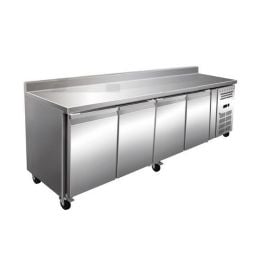 Desserte adossée snack 4 portes, Pro Inox