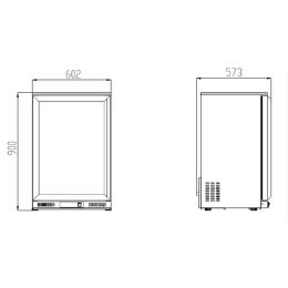 Arrière bar compact 1 porte battante, Ht. 870mm, Pro Inox - v2