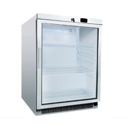 Mini-Armoire réfrigérée positive 200 Litres Inox vitrée