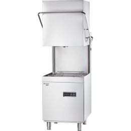 Lave vaisselle à capot 50x50cm avec doseur de produit de lavage et de rinçage, Pro Inox - v2