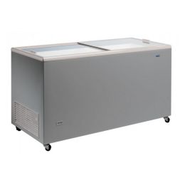 Congélateur coffre bahut professionnel blanc 500 Litres vitré