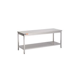 Table inox sans dosseret avec étagère basse 1500 x 600 x 850 mm