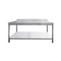 Table inox adossée 600 x 700 x 850 mm