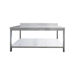 Table inox adossée 600 x 700 x 850 mm