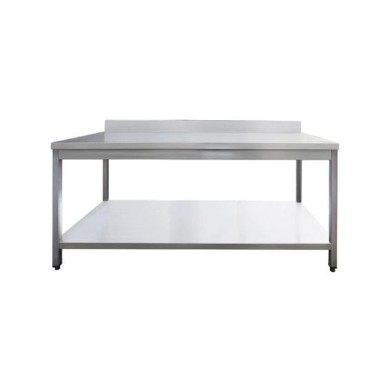 Table inox adossée 600 x 700 x 850 mm
