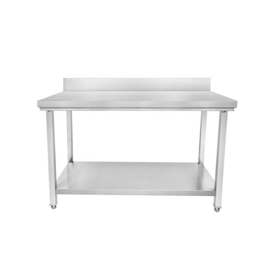 Table inox adossée avec étagère basse 2000 x 700 x 850 mm CUISTANCE