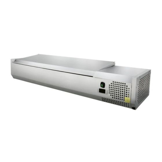 Vitrine à ingrédients inox 4 x GN1/3 1200 x 395 mm