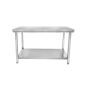 Table inox centrale avec étagère basse 2000 x 700 x 850 mm CUISTANCE
