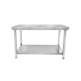 Table inox centrale avec étagère basse 2000 x 700 x 850 mm CUISTANCE