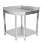 Table d'angle inox adossée Prof.700mm