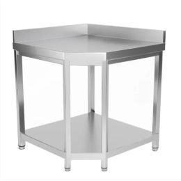 Table d'angle inox adossée Prof.700mm