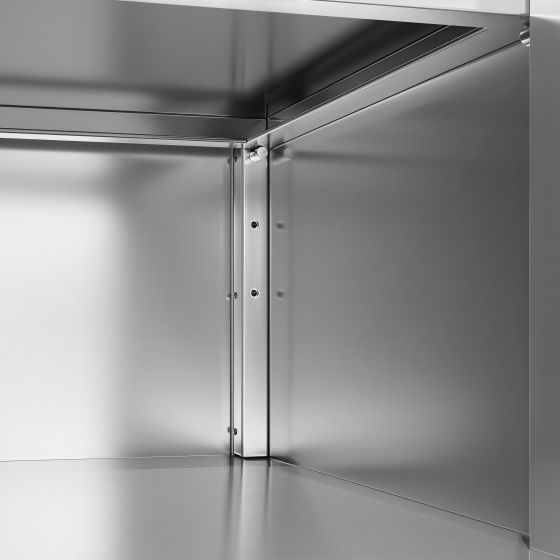 Meuble bas 2 portes coulissantes1800 x 700 x 850 mm en inox - central - v4
