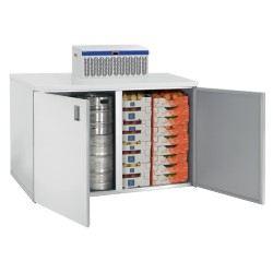 Coffre de stockage 720L 2 portes avec unité frigorifique