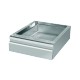 Tiroir inox à monter sur table, Ht.140mm Prof.600mm