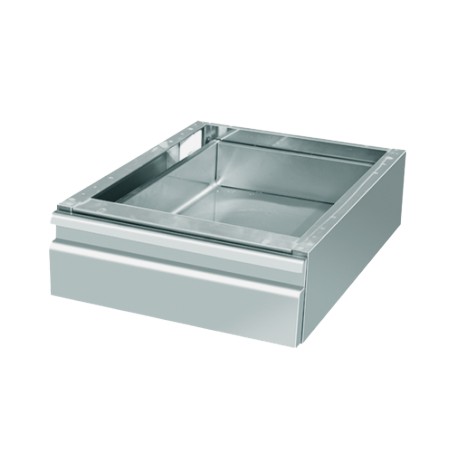 Tiroir inox à monter sur table,Ht.140mm, Prof.700mm
