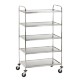 Chariot de service inox 5 niveaux