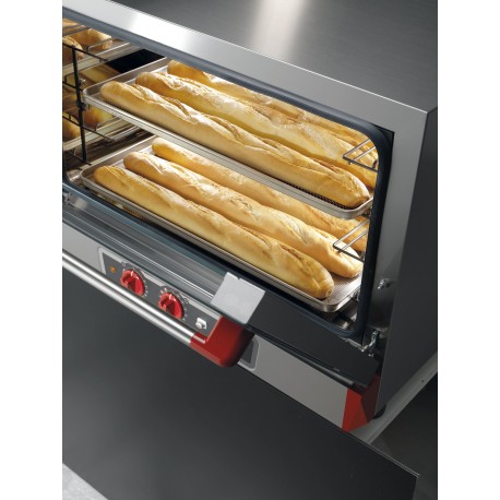 Four patissier manuel 4 niveaux 600X400mm avec humidificateur et Grill 6,2 kW