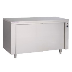 Meuble étuve inox central à portes coulissantes 1200x700x850 mm