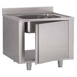 Plonge inox esp LV L1200XP600XH850MM EG gauche 1 bac  Plonges inox esp.  lave-vaisselle par ProInox Cuisto Dépôt