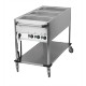 Chariot bain marie, 3 cuves GN1/1, Face, Casselin